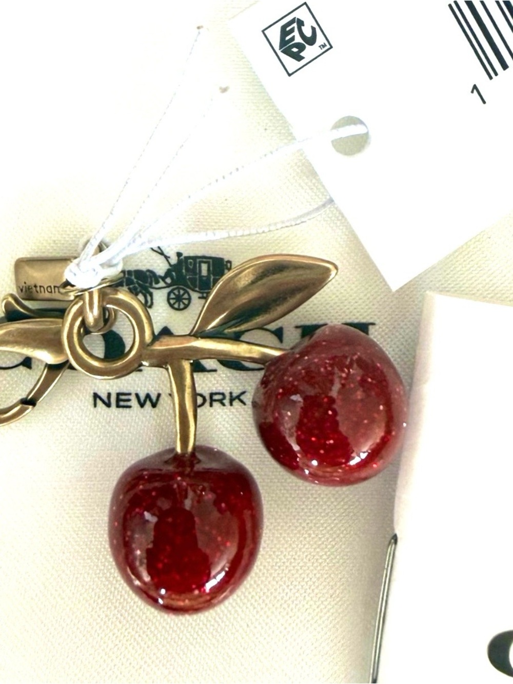 Coach Cherry mini bag charm NWT with dust bag SOLD OUT ONLINE - Picture 6 of 15